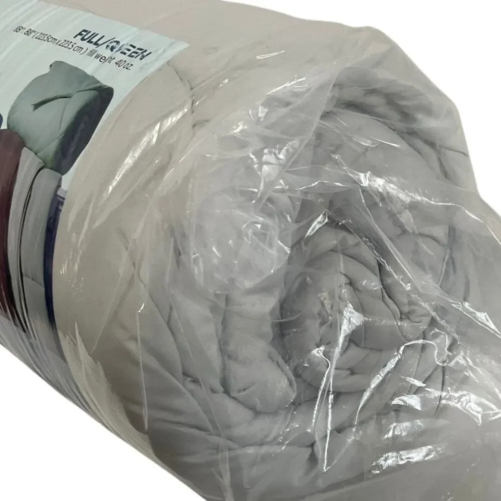 Royal Luxe Hypoallergenic Light Warmth Microfiber Comforter Gray Full/Queen